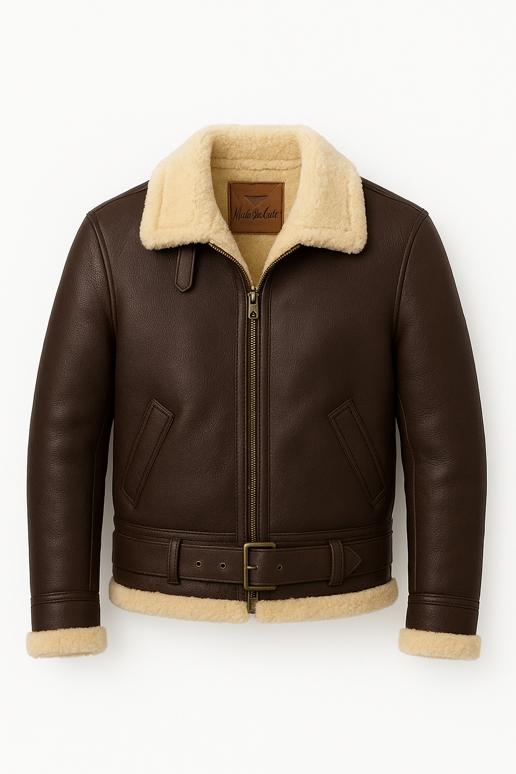 B3 bomber fur jacket power suit ensemble